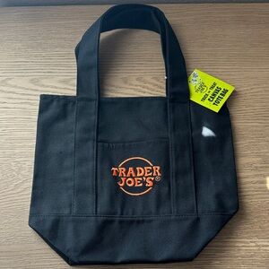 Trader Joe's Black and Orange Tote Bag